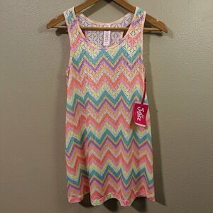 NWT Justice Girls Multicolor Swim Coverup Summer Boho Size XL ( 16-18)
